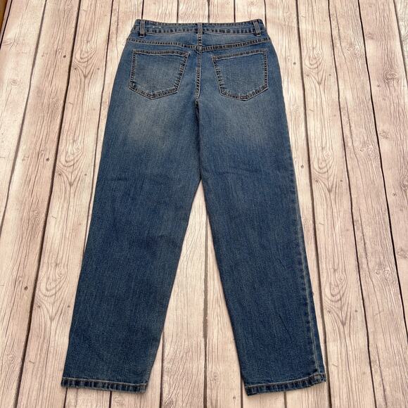 Camila Coelho Women’s Size 6 Straight Ankle Blue Jeans Embroidered Pockets - Picture 2 of 11